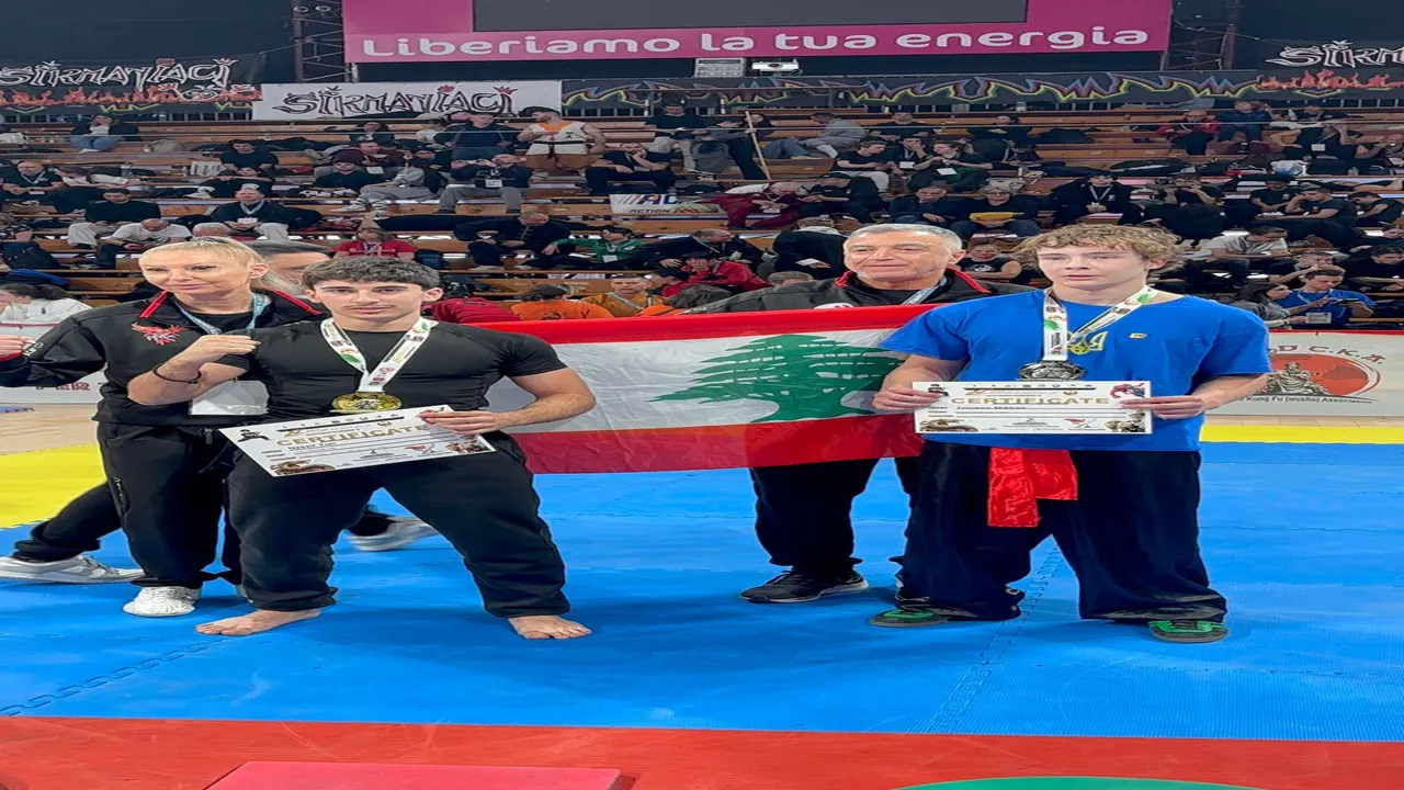 بالصور ـ يوري ناصيف يتألق عالميًا ويهدي لبنان ذهبيتين في إيطاليا